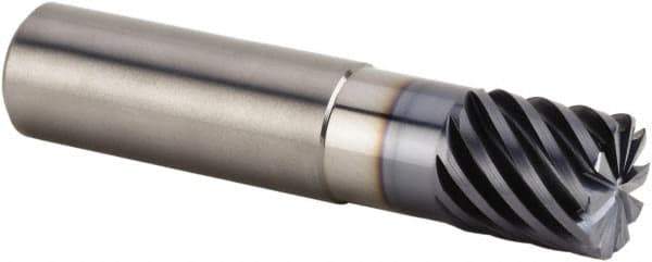 Kennametal - 20mm, 10 Flute, Single End, Solid Carbide, 1mm Corner Radius End Mill - 92mm OAL, 45° Helix, Right Hand Flute, 20mm LOC, Right Hand Cut, 40mm Extended Reach - Apex Tool & Supply