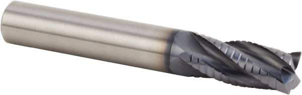 Kennametal - 10mm Diam, 22mm LOC, 4 Flute Solid Carbide 45° Corner Chamfer Roughing End Mill - 72mm OAL, 10mm Shank Diam, Single End, Centercutting, 30° Helix - Apex Tool & Supply