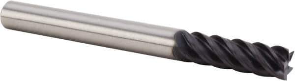 Kennametal - 1/2", 5 Flute, Single End, Solid Carbide, End Mill - 5" OAL, 43° Helix, Right Hand Flute, 2-1/2" LOC, Right Hand Cut - Apex Tool & Supply