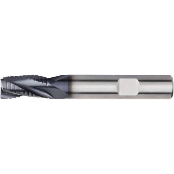 Kennametal - 12mm Diam, 22mm LOC, 3 Flute Solid Carbide 45° Corner Chamfer Roughing End Mill - 83mm OAL, 12mm Shank Diam, Single End, Centercutting, 30° Helix - Apex Tool & Supply