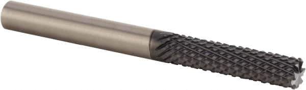 Kennametal - 1/4" Diam, 3/4" LOC, Burr End, Solid Carbide Diamond Pattern Router Bit - Right Hand Cut, 2-1/2" OAL, 1/4" Shank Diam, Use on Composites, Fiberglass - Apex Tool & Supply