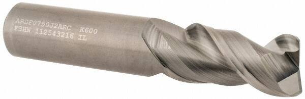 Kennametal - 3/4", 2 Flute, Single End, Solid Carbide, 0.06" Corner Radius End Mill - 4" OAL, 45° Helix, Right Hand Flute, 1-1/2" LOC, Right Hand Cut - Apex Tool & Supply