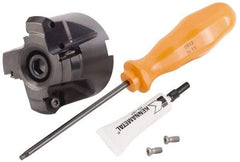 Kennametal - 2" Cut Diam, 3/4" Arbor Hole, 4.42mm Max Depth of Cut, 30° Indexable Chamfer & Angle Face Mill - 4 Inserts, HNGJ 0604... Insert, Right Hand Cut, 4 Flutes, Through Coolant, Series Dodeka Mini HD - Apex Tool & Supply