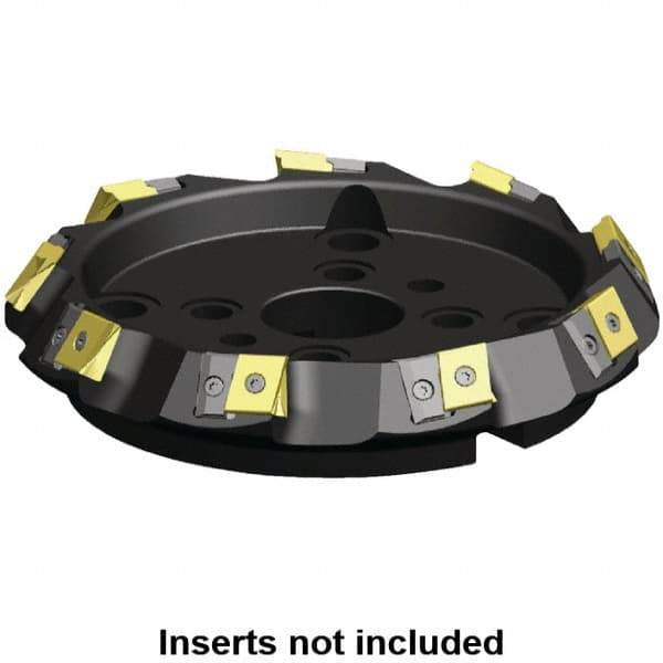 Kennametal - 250mm Cut Diam, 60mm Arbor Hole, 21.4mm Max Depth of Cut, 60° Indexable Chamfer & Angle Face Mill - 9 Inserts, LN.U 2210... Insert, Right Hand Cut, 9 Flutes, Through Coolant, Series MEGA60 - Apex Tool & Supply