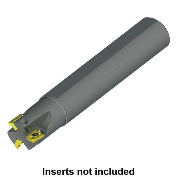 Kennametal - 20mm Cut Diam, 9mm Max Depth of Cut, 20mm Shank Diam, 200.17mm OAL, Indexable Square Shoulder End Mill - ADKT 1035.. Inserts, Cylindrical Shank, 0° Lead Angle, Series NGE-A - Apex Tool & Supply