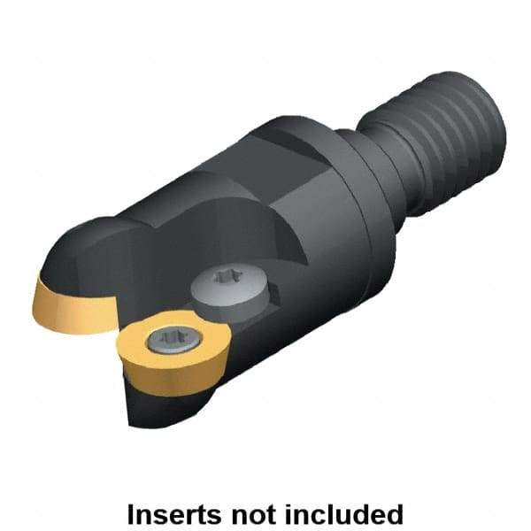 Kennametal - 24mm Cutting Diam, 0.9449" Max Depth of Cut, Modular Connection Indexable Copy End Mill - 2 Inserts, RD.. 12T3.. Insert - Apex Tool & Supply