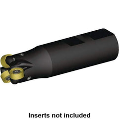 Kennametal - 25mm Cutting Diam, 63/64" Shank Diam, 63/64" Max Depth of Cut, Straight Shank Indexable Copy End Mill - 3 Inserts, RN.J 10T3M0.N.. Insert, KDR Toolholder - Apex Tool & Supply