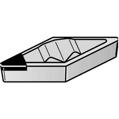 Kennametal - VPGR333, KD1425 Grade Diamond Tipped Profiling Insert - Uncoated, 35° Incl Angle, Diamond, 0.6538" Side Length, 3/16" Thick, 3/64" Corner Radius, 3/8" Inscribed Circle - Apex Tool & Supply