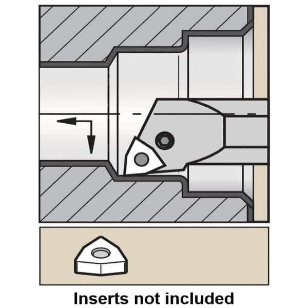 Kennametal - 50mm Min Bore Diam, 300mm OAL, 40mm Shank Diam, A-PWLN Indexable Boring Bar - 55mm Max Bore Depth, WN.. 080408 Insert, Pin Lock Assembly Holding Method - Apex Tool & Supply