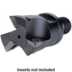 Kennametal - 1.378" Cut Diam, 8mm Max Depth of Cut, 2.6575" OAL, Indexable Square Shoulder Helical End Mill - XD.. 10T3.. Inserts, M16 Modular Connection, Series KMM - Apex Tool & Supply
