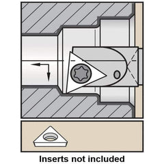 Kennametal - 7.06mm Min Bore Diam, 100mm OAL, 6mm Shank Diam, A-STLD Indexable Boring Bar - TD.. 07T1202 Insert, Screw Holding Method - Apex Tool & Supply