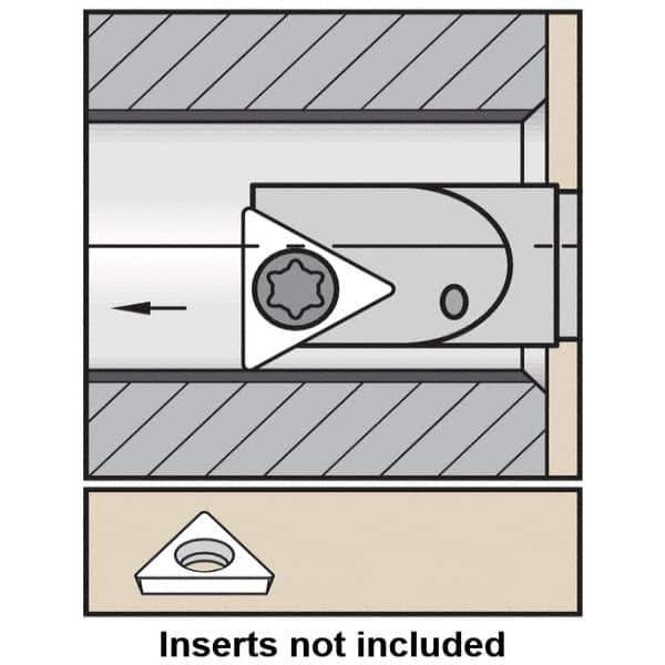 Kennametal - 7.06mm Min Bore Diam, 100mm OAL, 6mm Shank Diam, A-STFD Indexable Boring Bar - TD.. 07T1202 Insert, Screw Holding Method - Apex Tool & Supply