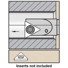 Kennametal - 7.06mm Min Bore Diam, 100mm OAL, 6mm Shank Diam, A-STFD Indexable Boring Bar - TD.. 07T1202 Insert, Screw Holding Method - Apex Tool & Supply