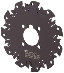 Kennametal - Arbor Hole Connection, 1/8" Cutting Width, 1-3/8" Depth of Cut, 5" Cutter Diam, 1-1/4" Hole Diam, 11 Tooth Indexable Slotting Cutter - KVNS Toolholder, OD 3118.. Insert - Apex Tool & Supply