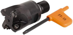 Kennametal - 35mm Cut Diam, 0.0591" Max Depth, M16 Modular Connection Indexable High-Feed End Mill - Screw Holding Method, WP..06X4.. Insert, Through Coolant - Apex Tool & Supply