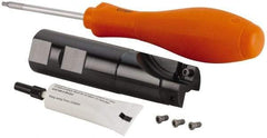 Kennametal - 32mm Cut Diam, 6.57mm Max Depth of Cut, 32mm Shank Diam, 100mm OAL, Indexable Square Shoulder End Mill - SP.T 10T3.. Inserts, Weldon Shank, 0° Lead Angle, Through Coolant, Series KSSM 90 - Apex Tool & Supply