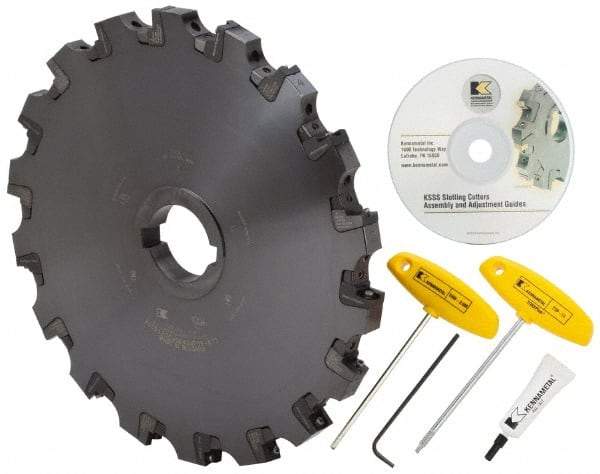 Kennametal - Arbor Hole Connection, 0.709" Cutting Width, 4.516" Depth of Cut, 12" Cutter Diam, 2" Hole Diam, 18 Tooth Indexable Slotting Cutter - KSSS Toolholder, SD.. 43.. Insert, Neutral Cutting Direction - Apex Tool & Supply