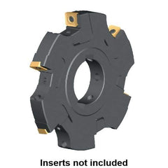 Kennametal - Arbor Hole Connection, 0.359" Cutting Width, 2.554" Depth of Cut, 200mm Cutter Diam, 1.9685" Hole Diam, 14 Tooth Indexable Slotting Cutter - KSSM Toolholder, SP.T 10T3.. Insert, Left Hand Cutting Direction - Apex Tool & Supply