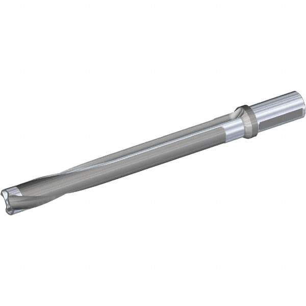 Kennametal - Series KSEM Plus, Head Connection FDS28, 8xD, 1-1/2" Shank Diam, Drill Body - SSF Toolholder, 26.49mm Nose Diam, 378.26mm OAL, 283.01mm Drill Body Length, 226.01mm Flute Length, Weldon Flat Shank, Through Coolant - Apex Tool & Supply