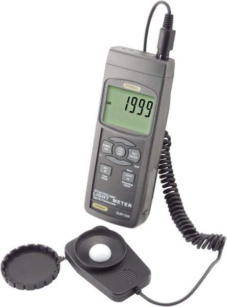 General - AA Batteries, 10,000 FC, LCD Display, Light Meter - 2 Accuracy, Compatible with All Visible Light Lighting, SD Card - Apex Tool & Supply