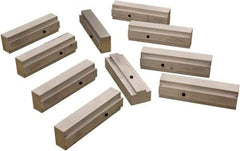 CarveSmart - 1" Wide x 1.71" High x 1" Thick, Flat/No Step Vise Jaw - Soft, Aluminum, Fixed Jaw, Compatible with 6" Vises - Apex Tool & Supply
