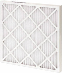 Made in USA - 10" Noml Height x 10" Noml Width x 2" Noml Depth, 35% Capture Efficiency, Wire-Backed Pleated Air Filter - MERV 8, Synthetic, Integrated Paperboard Frame, 500 Max FPM, 250 CFM, For Any Unit - Apex Tool & Supply