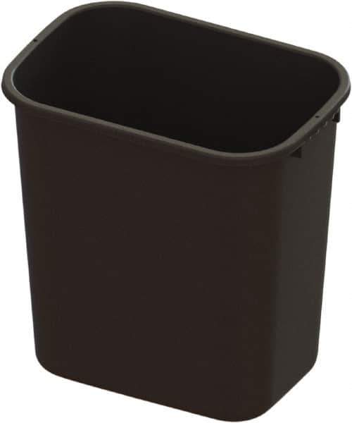 O-Cedar - 28 Qt Black Rectangle Trash Can - Plastic, 15" High x 15.07" Long x 10.4" Wide - Apex Tool & Supply