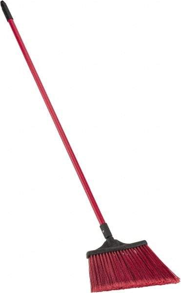 O-Cedar - 13" Wide, Green Synthetic Bristles, 48" Fiberglass Handle, Angled Broom - Flagged - Apex Tool & Supply