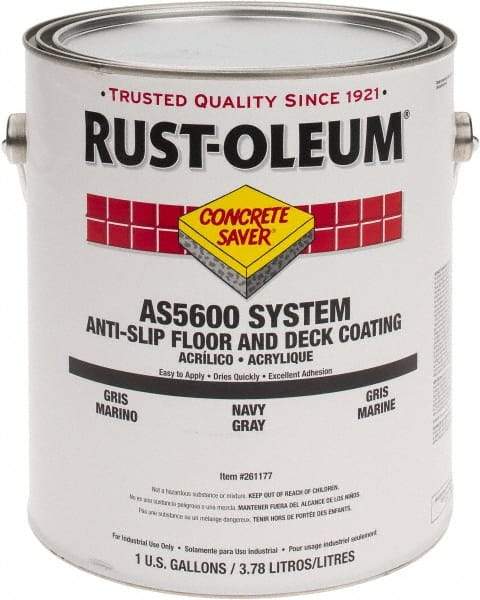 Rust-Oleum - 1 Gal Navy Gray Gloss Finish Antislip Coating - 60 to 70 Sq Ft per Gal, Interior/Exterior - Apex Tool & Supply