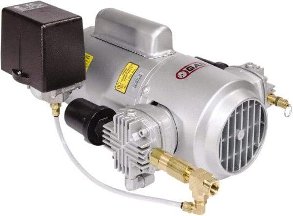 Gast - 3/4 hp, 5.4 CFM, 50 Max psi Piston Compressor Pump - 115/230-1 Volt, 16.97" Long x 13.19" Wide x 8.94" High - Apex Tool & Supply