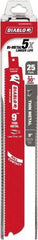 Freud - 9" Long x 1" Thick, Bi-Metal Reciprocating Saw Blade - Straight Profile, 20 to 24 TPI, Toothed Edge, Tang Shank - Apex Tool & Supply
