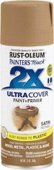 Rust-Oleum - Nutmeg, Satin, Enamel Spray Paint - 8 Sq Ft per Can, 12 oz Container, Use on Multipurpose - Apex Tool & Supply