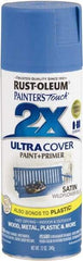 Rust-Oleum - Wildflower Blue, Satin, Enamel Spray Paint - 8 Sq Ft per Can, 12 oz Container, Use on Multipurpose - Apex Tool & Supply