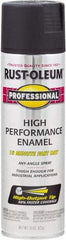 Rust-Oleum - Black, Flat, Rust Proof Enamel Spray Paint - 14 Sq Ft per Can, 15 oz Container, Use on Multipurpose - Apex Tool & Supply