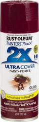 Rust-Oleum - Cranberry, Gloss, Enamel Spray Paint - 8 Sq Ft per Can, 12 oz Container, Use on Multipurpose - Apex Tool & Supply