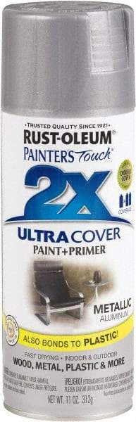 Rust-Oleum - Aluminum (Color), Gloss, Enamel Spray Paint - 8 Sq Ft per Can, 12 oz Container, Use on Multipurpose - Apex Tool & Supply