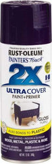 Rust-Oleum - Purple, Gloss, Enamel Spray Paint - 8 Sq Ft per Can, 12 oz Container, Use on Multipurpose - Apex Tool & Supply