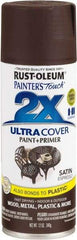 Rust-Oleum - Espresso, Satin, Enamel Spray Paint - 8 Sq Ft per Can, 12 oz Container, Use on Multipurpose - Apex Tool & Supply