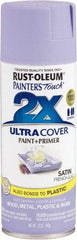 Rust-Oleum - French Lilac, Satin, Enamel Spray Paint - 8 Sq Ft per Can, 12 oz Container, Use on Multipurpose - Apex Tool & Supply