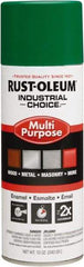 Rust-Oleum - Emerald Green, Gloss, Enamel Spray Paint - 15 to 25 Sq Ft per Can, 12 oz Container, Use on Multipurpose - Apex Tool & Supply