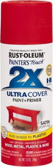 Rust-Oleum - Poppy Red, Gloss, Enamel Spray Paint - 8 Sq Ft per Can, 12 oz Container, Use on Multipurpose - Apex Tool & Supply