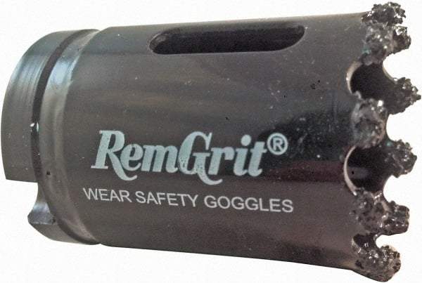 Disston - 20mm Diam, 1-7/16" Cutting Depth, Hole Saw - Carbide Grit Saw, Gulleted Edge - Apex Tool & Supply