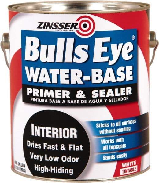 Rust-Oleum - 1 Gal White Water-Based Acrylic Enamel Primer - 1000 Sq Ft Coverage, <100 gL Content, Quick Drying, Interior/Exterior - Apex Tool & Supply