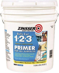 Rust-Oleum - 5 Gal White Water-Based Acrylic Enamel Primer - 450 Sq Ft Coverage, 86 gL Content, Quick Drying, Interior/Exterior - Apex Tool & Supply
