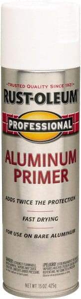 Rust-Oleum - 14 oz Aluminum Aluminum Primer - 14 Sq Ft Coverage, Quick Drying, Interior/Exterior - Apex Tool & Supply