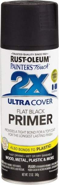 Rust-Oleum - 12 oz Black Aerosol Primer - 10 to 12 Sq Ft Coverage, Interior/Exterior - Apex Tool & Supply