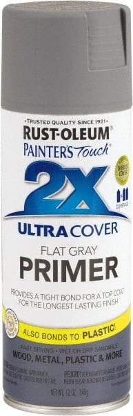Rust-Oleum - 12 oz Gray Aerosol Primer - 10 to 12 Sq Ft Coverage, Interior/Exterior - Apex Tool & Supply