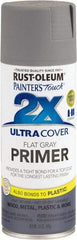 Rust-Oleum - 12 oz Gray Aerosol Primer - 10 to 12 Sq Ft Coverage, Interior/Exterior - Apex Tool & Supply