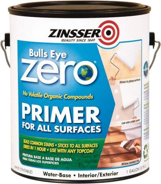 Rust-Oleum - 1 Gal White Primer Sealer - 400 Sq Ft Coverage, <1 gL Content, Quick Drying, Interior/Exterior - Apex Tool & Supply