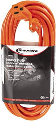 innovera - 25', 14/2 Gauge/Conductors, Orange Indoor & Outdoor Extension Cord - 1 Receptacle, 13 Amps, NEMA 5-15R - Apex Tool & Supply